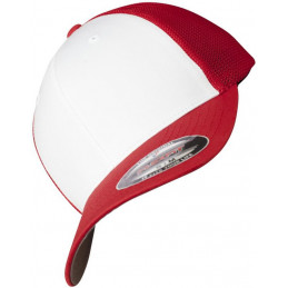 FLEXFIT MESH COLORED FROND KAPPE in red/white